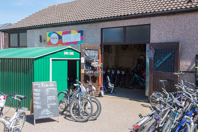 bikes outside a building in Exeter